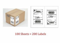 8.5×5.5″ Round Corner Shipping Labels 2 Per Sheet Postage Self-adhesive UPS