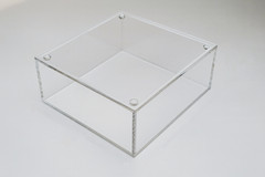 Clear Acrylic 2.5″ Low‑Profile Square Box with Fitted Lid – T’z Tagz Handmade