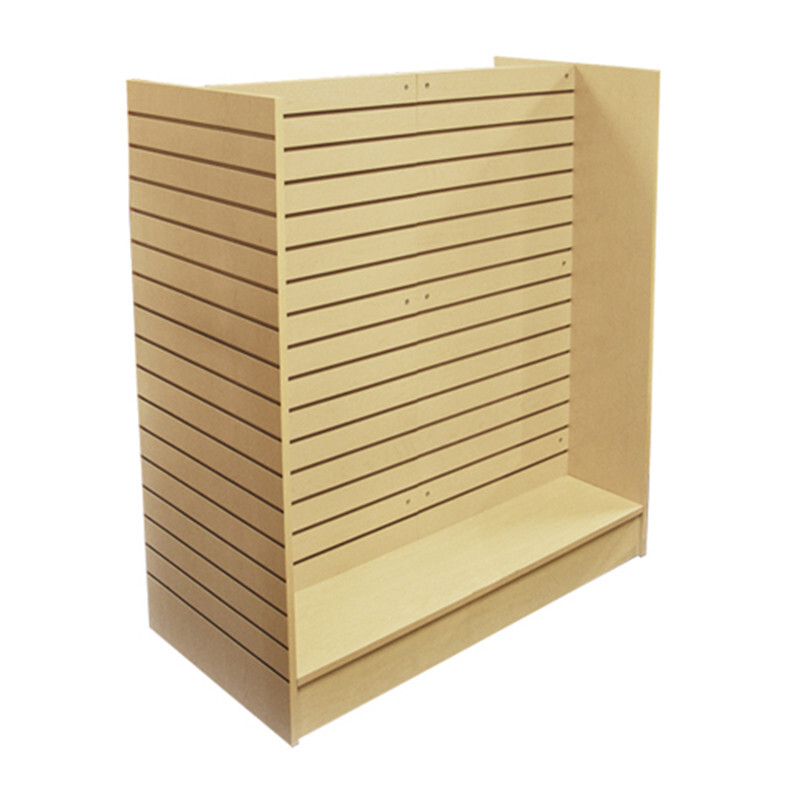 Maple Slatwall Gondola Display – 48″W x 24″D x 54″H, Assembly Required
