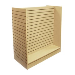 Maple Slatwall Gondola Display – 48″W x 24″D x 54″H, Assembly Required