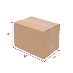 100 6x4x4 Cardboard Boxes Mailing Packing Shipping Corrugated Cartons