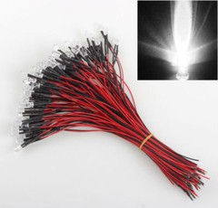 5mm 3mm LED Bulb Lamp Diodes Light Pre-Wired 12V 20cm DC Fr DIY Car Boat Toy LOT