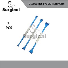 Desmarres Eyelid Retractor Set | 3 Pcs | Insulated Blades Ophthalmic Instrument