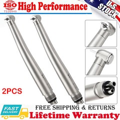 2Pcs Dental Handpiece w/ Std.Head ø10.3xH13.5mm 4H Coupling & Air-Turbine Motor
