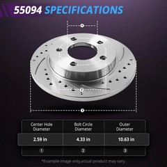 Front Rear Drilled Slotted Rotors Pads 11.65 10.63 Malibu 04-12 Pontiac G5 G6