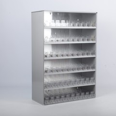 Cigarettes Retail Display Rack Aluminium Cigarettes Cabinet 6 Layers 10 Clips