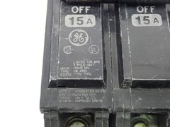 GE General Electric THQL32015 15 amp 3 pole plug in breaker 240 volt THQL chip