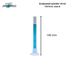 Marienfeld Superior Graduated Cylinder 10ml-1000ml, Soda Lime Glass, Class B.