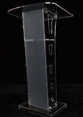 Modern Durable Clear Acrylic Podium Plexiglass Lectern Conference Church Pulpit