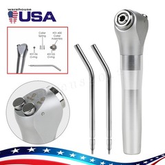 Dental Air Water Syringe Triple 3-Way Spray 2 Nozzle Tips Handpiece Autoclavable
