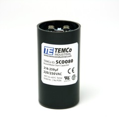 TEMCo 216-259 uf/MFD 220-250 VAC volts Round Start Capacitor 50/60 Hz -Lot-2