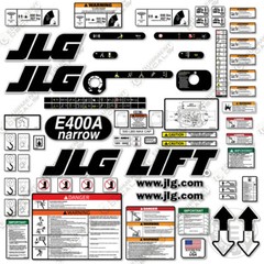 Fits JLG E400A Narrow Decal Kit Electric Boom Lift – 3M Vinyl!