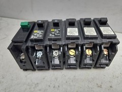 Mixed Lot of 13 Single Pole Circuit Breakers 30A Eaton Cutler Hammer Square D