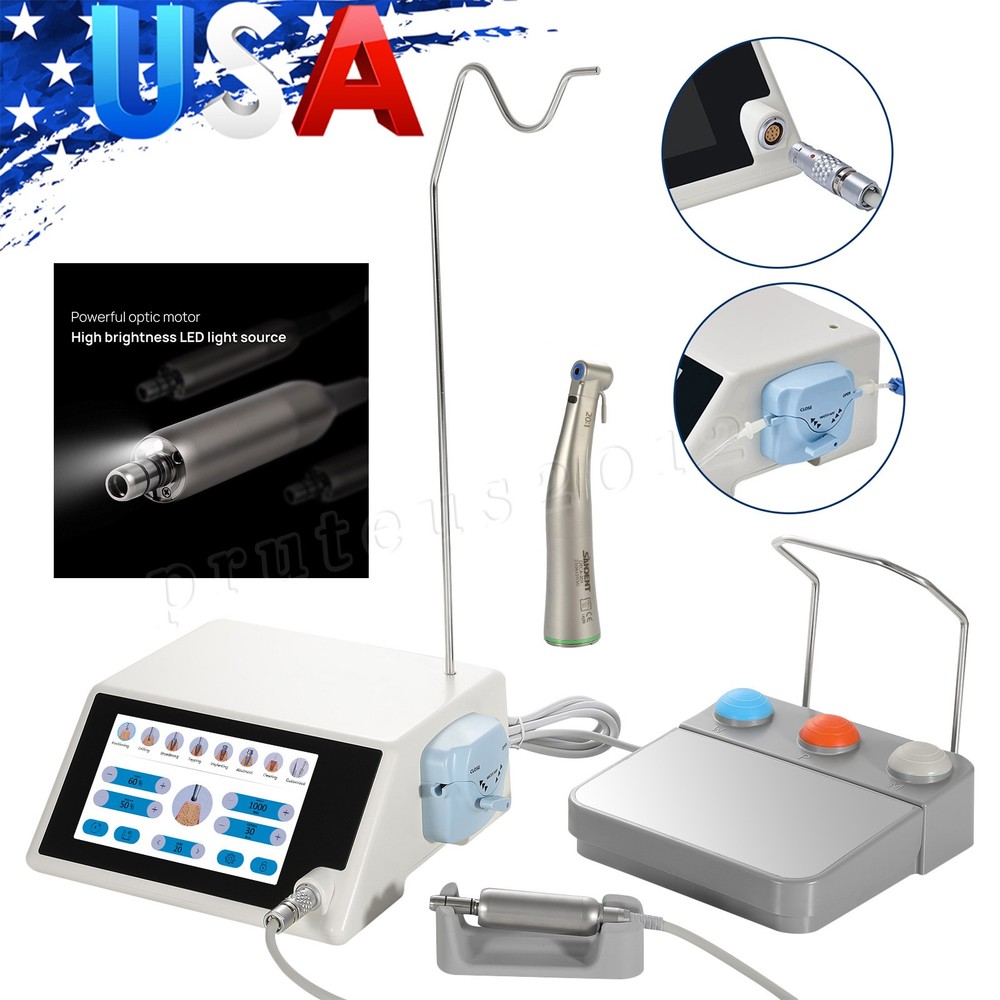 Dental LED Implant Motor Surgical System 20:1 Contra Angle SANDENT FDA UPS