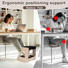 Wooden Foot Rest Under Desk At Work – 3-height Adjustable Ergonomic Foot Stool