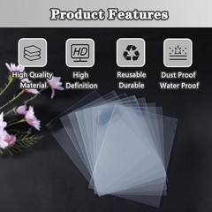 100 Pcs 4×6 Inch Clear Recipe Card Protectors Index Card Sleeves for Cookbook