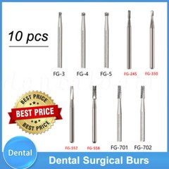 10-100 Pcs Dental Handpiece Carbide Burs FG 1 2 3 4 5 557 558 1957 1958 330 245