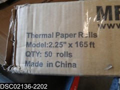 QTY=50: MF LABEL 2.25″ x 165′ Thermal Paper Rolls