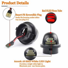 Two 6000K ultra bright license plate lights, suitable for Ford vehicles USA