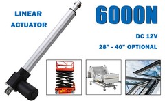 12V 6000N 1320lb Linear Actuator Stroke Long 12″~ 40″ Heavy Duty Waterproof