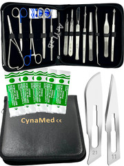 Premium 34 pcs Minor Surgery Set Surgical Instruments Kit Stainless Steel W/Case