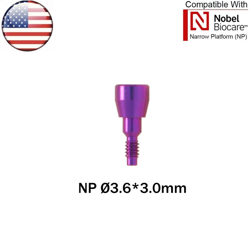 US NOBEL Dental Healing Abutment Cap NP Fits Nobel Biocare Active Dia Ø3.5 ∅5.0