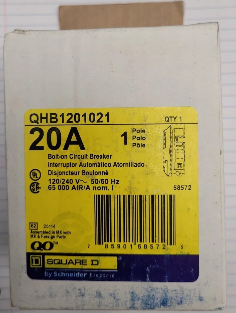 Square D QHB1201021 Shunt Trip Breaker