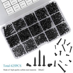 Complete 625pcs Self-Tapping Screw Set – M2 M3 M4 Assortment with Storage Box