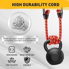30-Piece 12″ 18″ 24″ Elastic Bungee Cords with Hooks: Bungee Cords Heavy Duty…