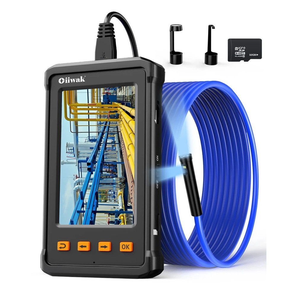 Oiiwak 8mm Industrial Endoscope Camera Borescope Inspection Camera 2800mAh