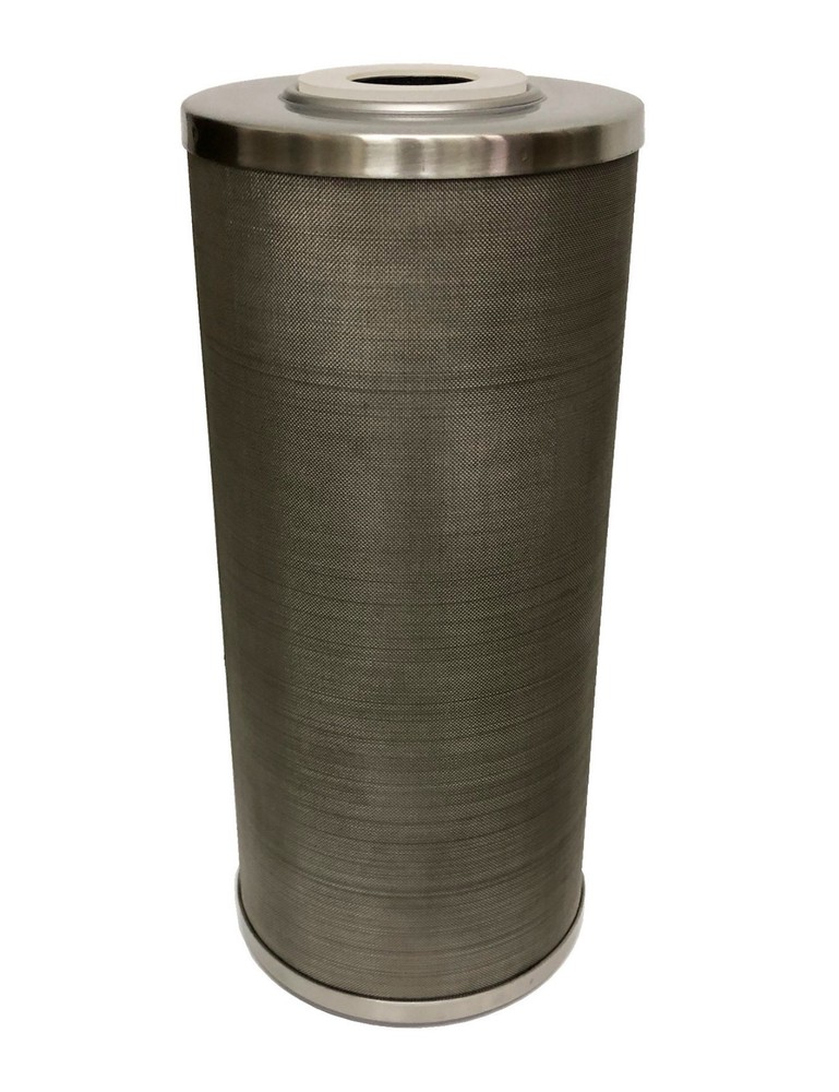 Hydro-Genics® Stainless Steel Cleanable Filter, 10″ length, 4.3″OD, 100 micron
