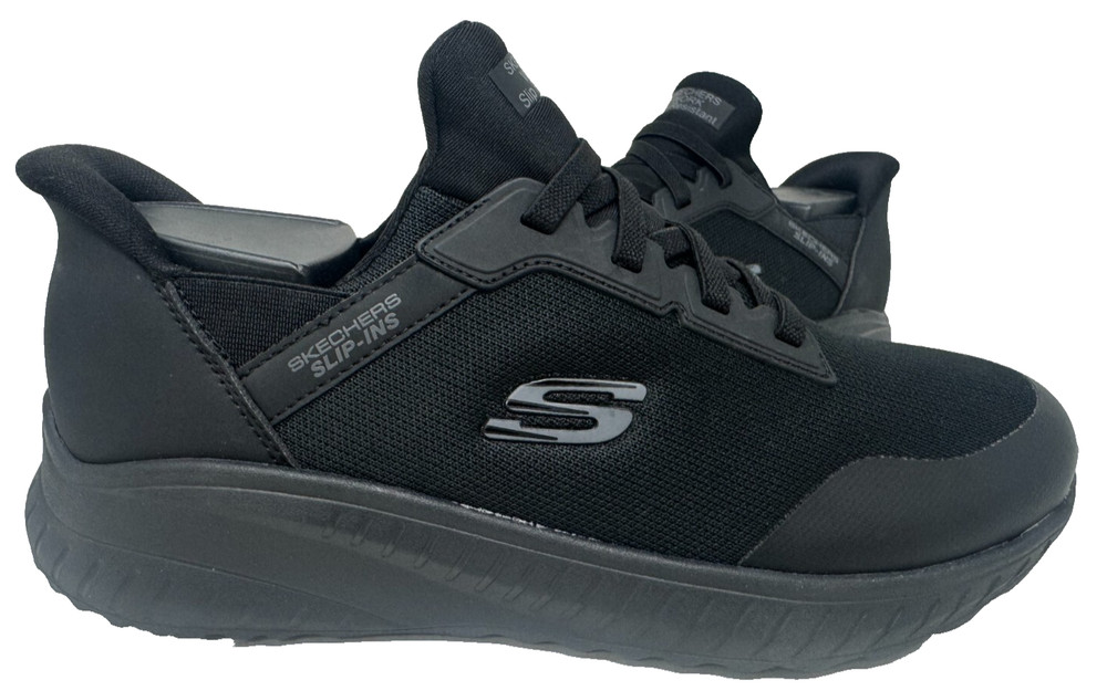 Skechers Women’s Slip-Ins Work Squad Chaos SR Adelo Black Wide Size:7.5 176N
