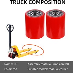Forklift Pallet Jack Truck Front and Rear Wheels Replacement Kit Set w/ Bearing