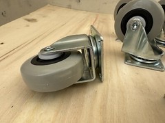 12 Pack 2” Caster Wheels Swivel Top Plate On Polyurethane Wheels PU