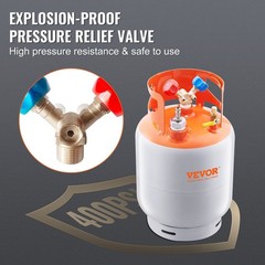 Compact 30lb Refrigerant Cylinder 400psi HP295 Steel Construction