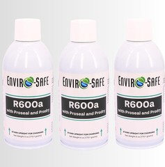 R600a Refrigerant W/Proseal and Prodry – 6oz Upright Self Sealing-3 Cans
