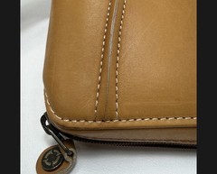 NEW VTG 1996 Franklin Covey SpaceMaker Tan Tobacco Leather Zip Planner 10×7 MINT