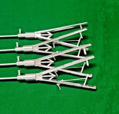 4pc Laparoscopic V-Shape Needle Holder Curved Jaw Right Hand Reusable Instrument