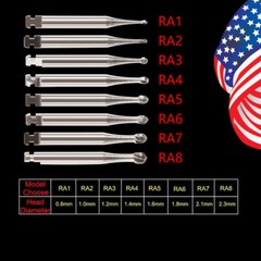 Dental Round Carbide Bur for fit Low Speed Latch Type Handpiece RA 1# – 8# Burs