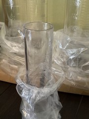 7 Science Measuring Test Tube 10,25,50,100,250,500,1000 ml Plastic Cylinder