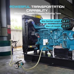 200W Fuel Transfer Pump Electric Diesel Kerosene Pump 12V 13GPM Nozzle Hoses