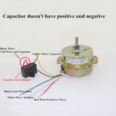 3Speed 5Wire CCW Ventilator Electric Fan Motor 80mm AC220V 50Hz 65W 0.3A 1150rpm