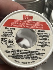 NEW Oatey Silver LEAD FREE SOLDER 1LB #23001 (6 Available)