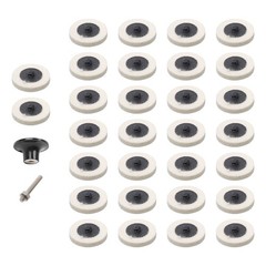 30 Pcs 2 Inch Wool Disc Polishing Buffing Pads Wheels Pad Holder with 1/4″ Shank