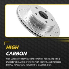 11.65″ Front Drilled Slotted Rotors & Ceramic Pads G5 G6 Cobalt Malibu Aura55093