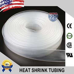 100 FT. 100′ Feet CLEAR 3/8″ 9mm Polyolefin 2:1 Heat Shrink Tubing Tube Cable US