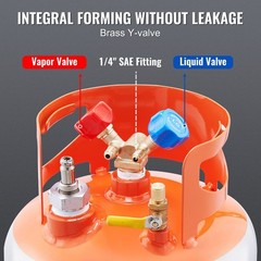 Compact 30lb Refrigerant Cylinder 400psi HP295 Steel Construction