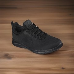 Skechers Work Cessnock 77188W BLK Mens 10.5 Wide Black Slip Resistant Shoes