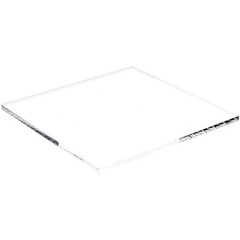 Plymor Clear Acrylic Square Polished Edge Display Base, 7″ W x 7″ D x 0.25″ H