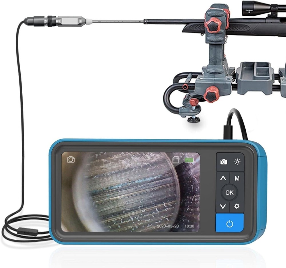 26inch Rigid Rifle Borescope, 0.2inch Probe, 4.5inch HD Screen